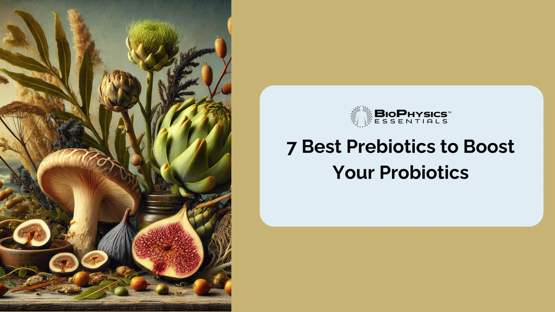 7 Best Prebiotics to Boost Your Probiotics Header with Assorted Prebiotic Foods