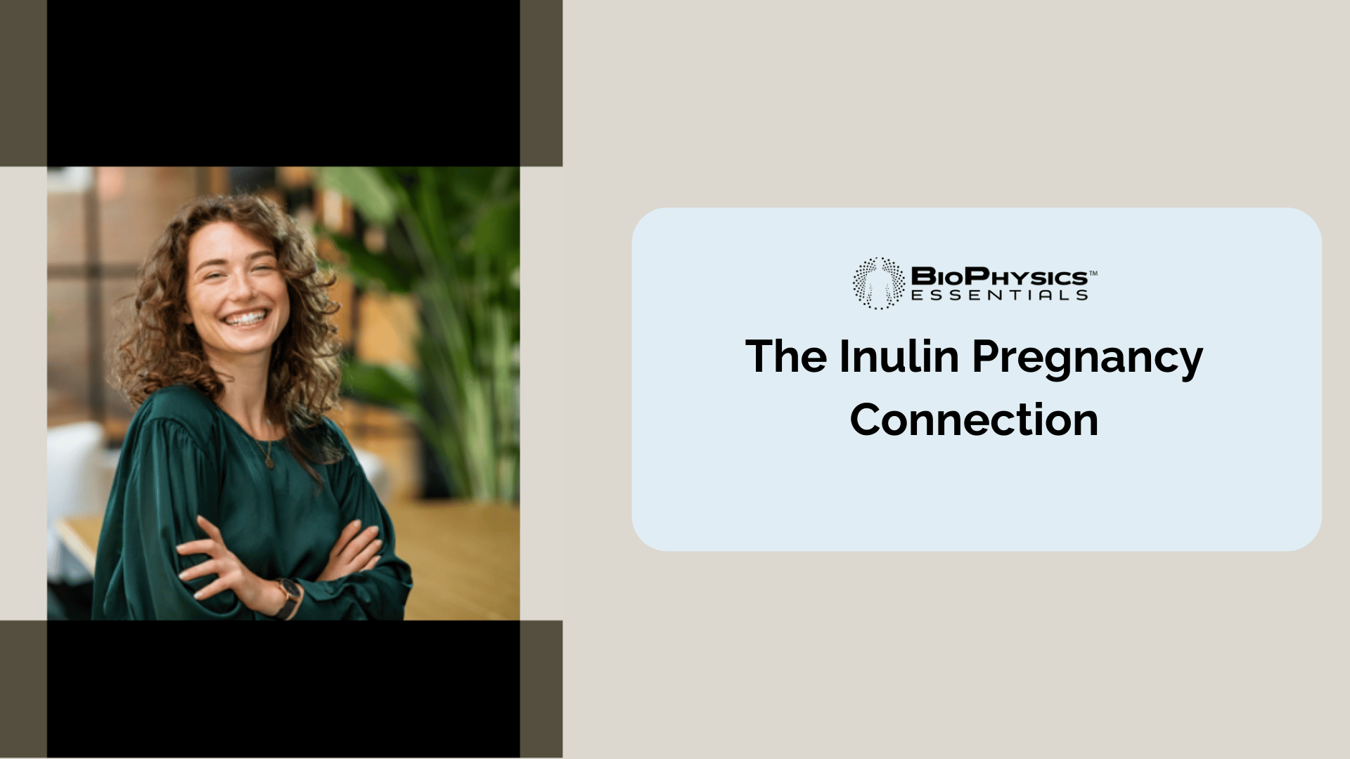 Inulin featured infographic banner with a smiling woman