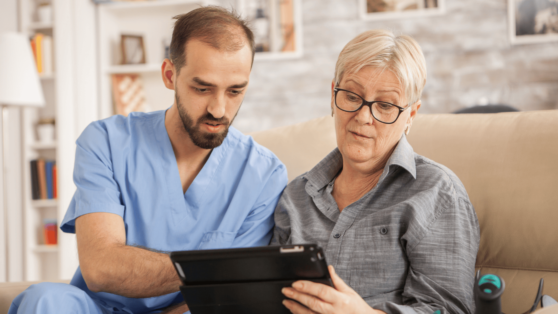 Doctor explaining gut test results to woman